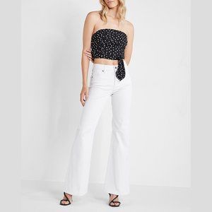 NWT PRISTINE EXPRESS SUPERSOFT MID RISE BOOTCUT JEANS WHITE 4R